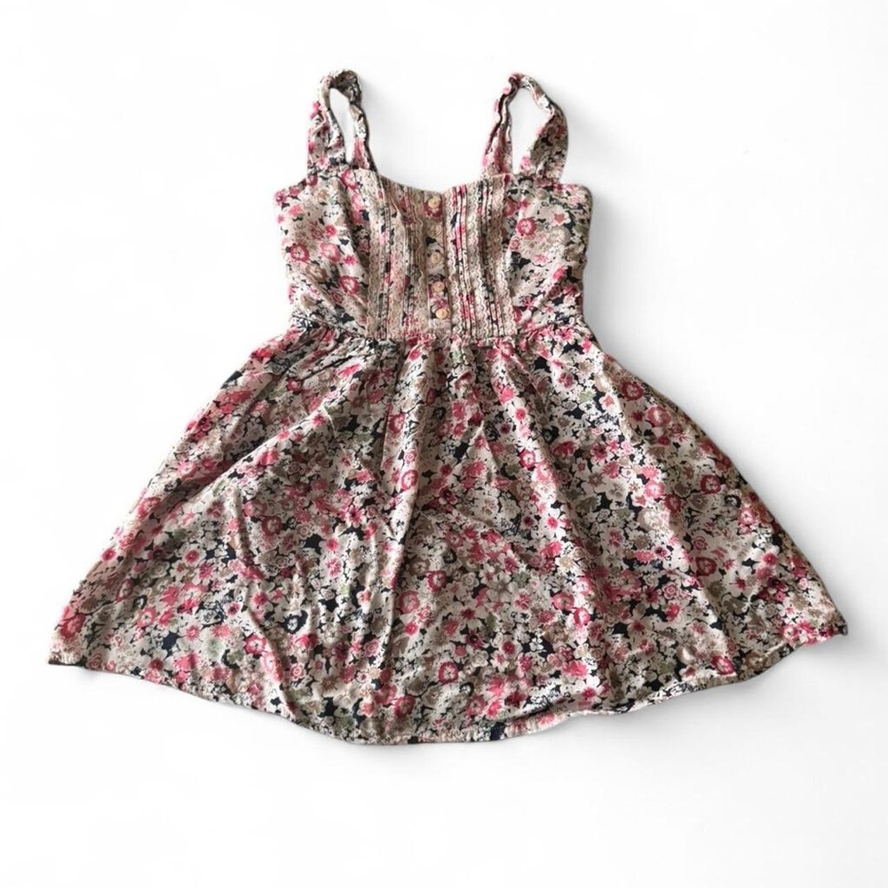 Forever 21 Floral Sundress in Pink, Cream & Black